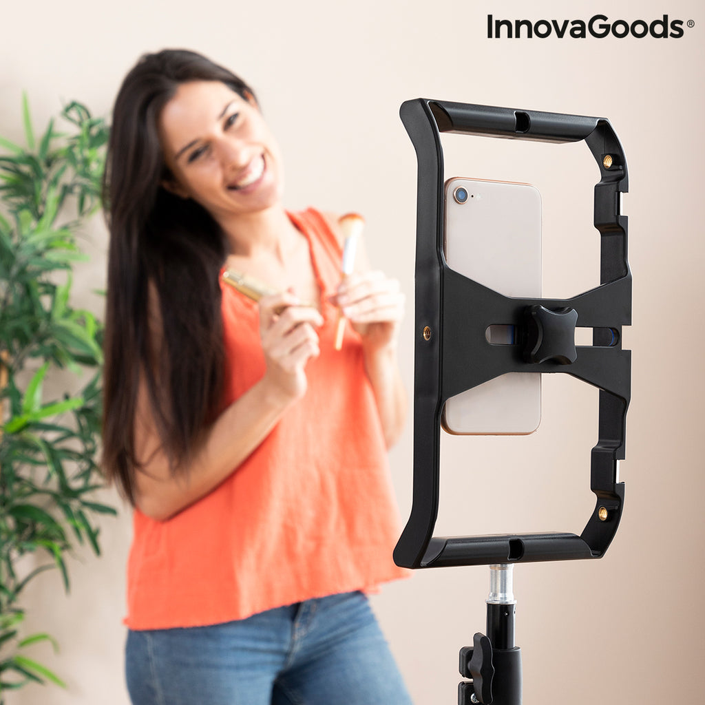 Smartphone Holder with Manual Stabiliser to film like a PRO with your iPhone PRO or Android!!