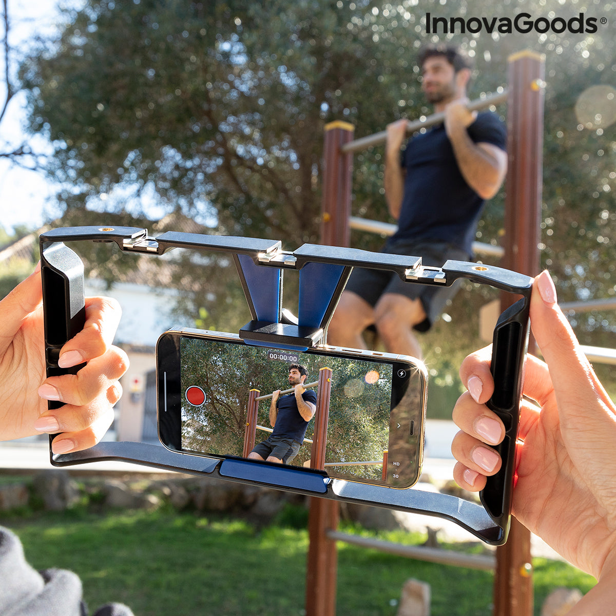Smartphone Holder with Manual Stabiliser to film like a PRO with your iPhone PRO or Android!!