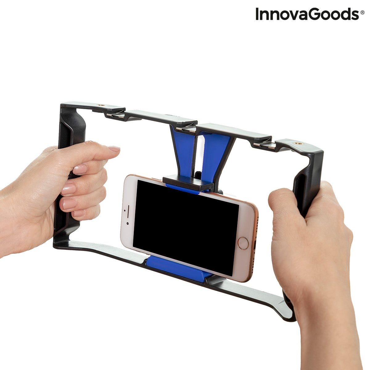 Smartphone Holder with Manual Stabiliser to film like a PRO with your iPhone PRO or Android!!