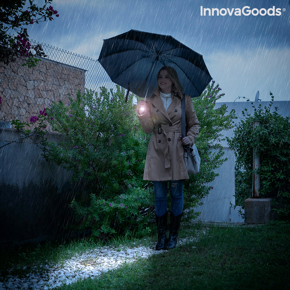 Folding Inverted Umbrella with LED Light!