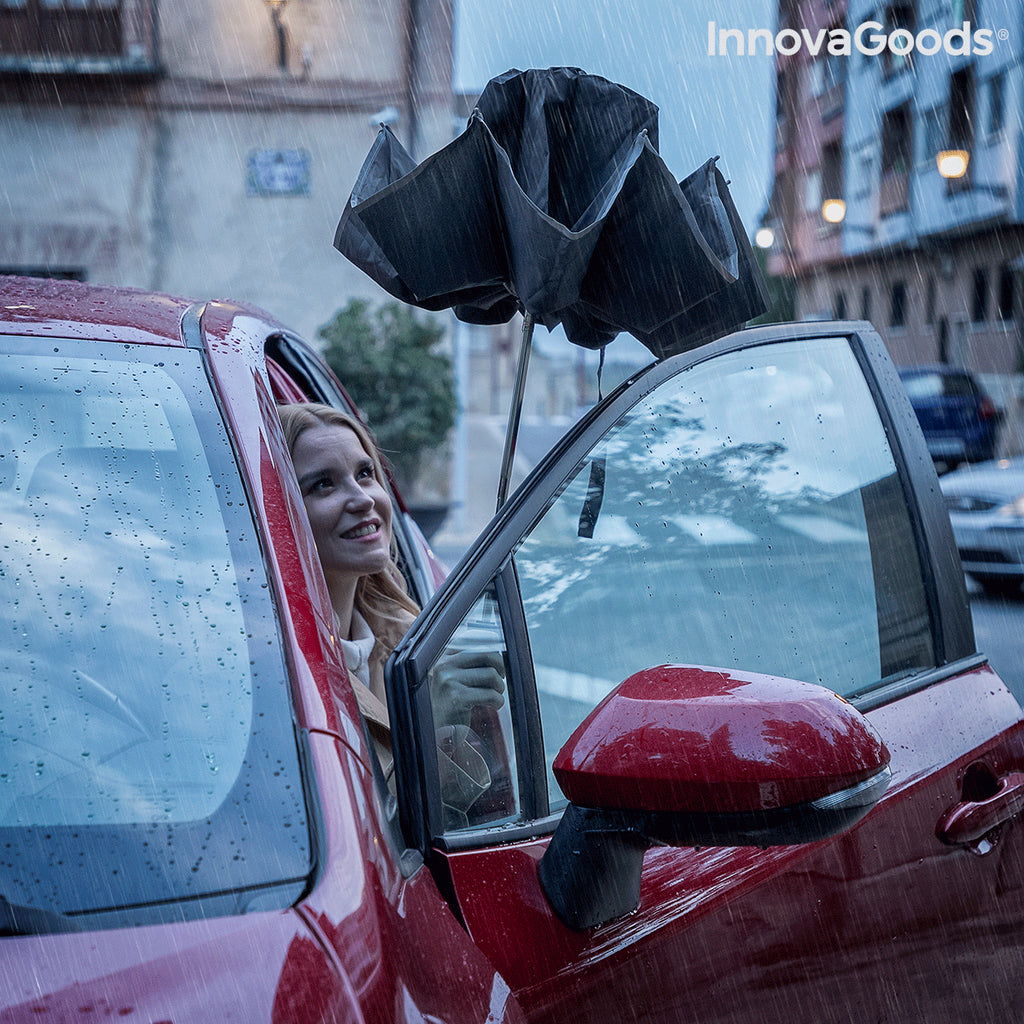Folding Inverted Umbrella with LED Light!