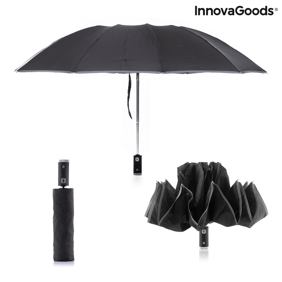 Folding Inverted Umbrella with LED Light!