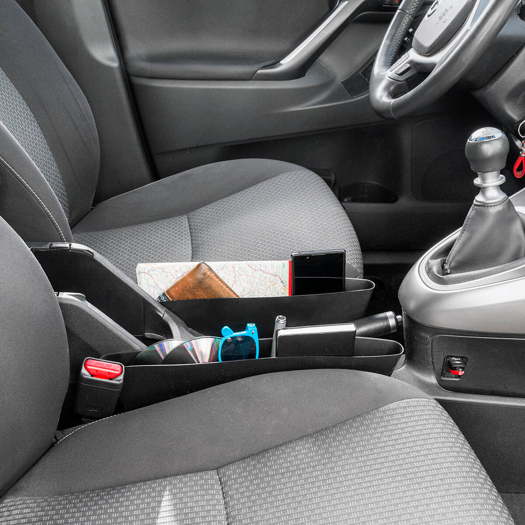 Everything Flying around in your CAR ? With this Middle console Car organizer all your Problems are solved , no more blindly looking for your phone under the Seat while driving , it'll be store safely with the Car organizer 2.0!!!