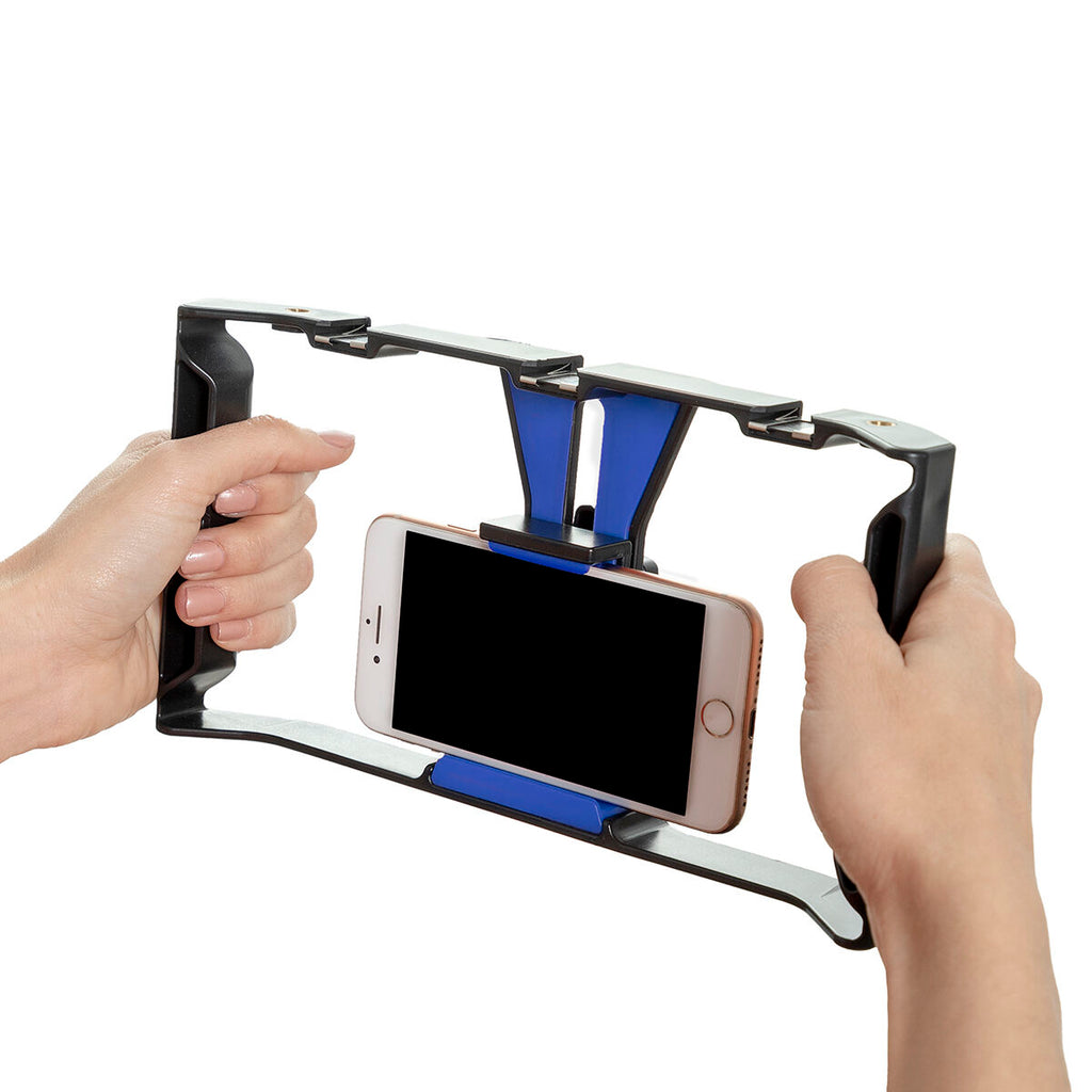 Smartphone Holder with Manual Stabiliser to film like a PRO with your iPhone PRO or Android!!