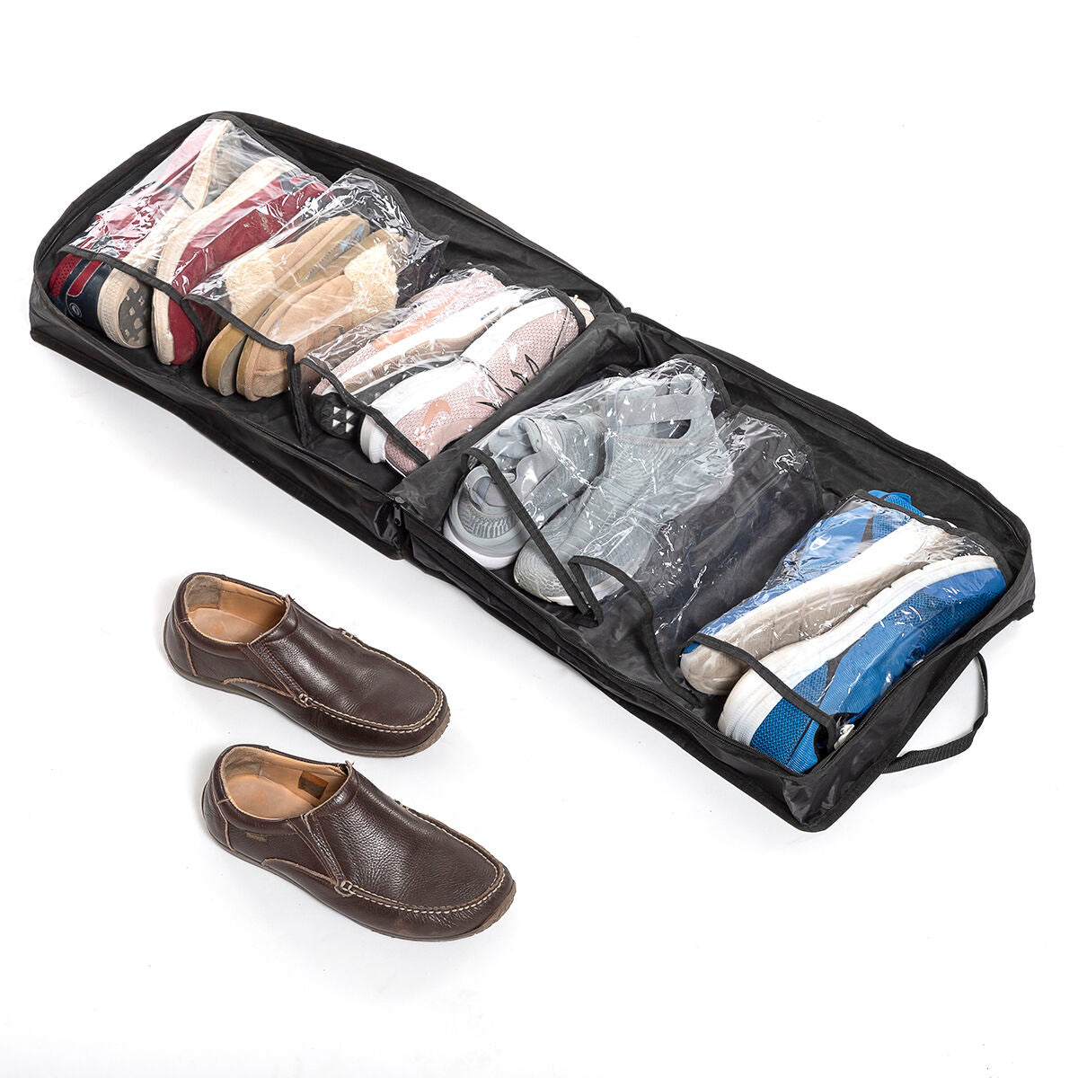 Travel Shoe Bag for your Nike's , Jordans , New Balance , UnderArmor, Puma , Sketchers , Adidas and all other Brands , Keep your Shoes and Clothes separate and clean while Traveling or just moving to a new Home or to Store them in a Storage Unit!!!
